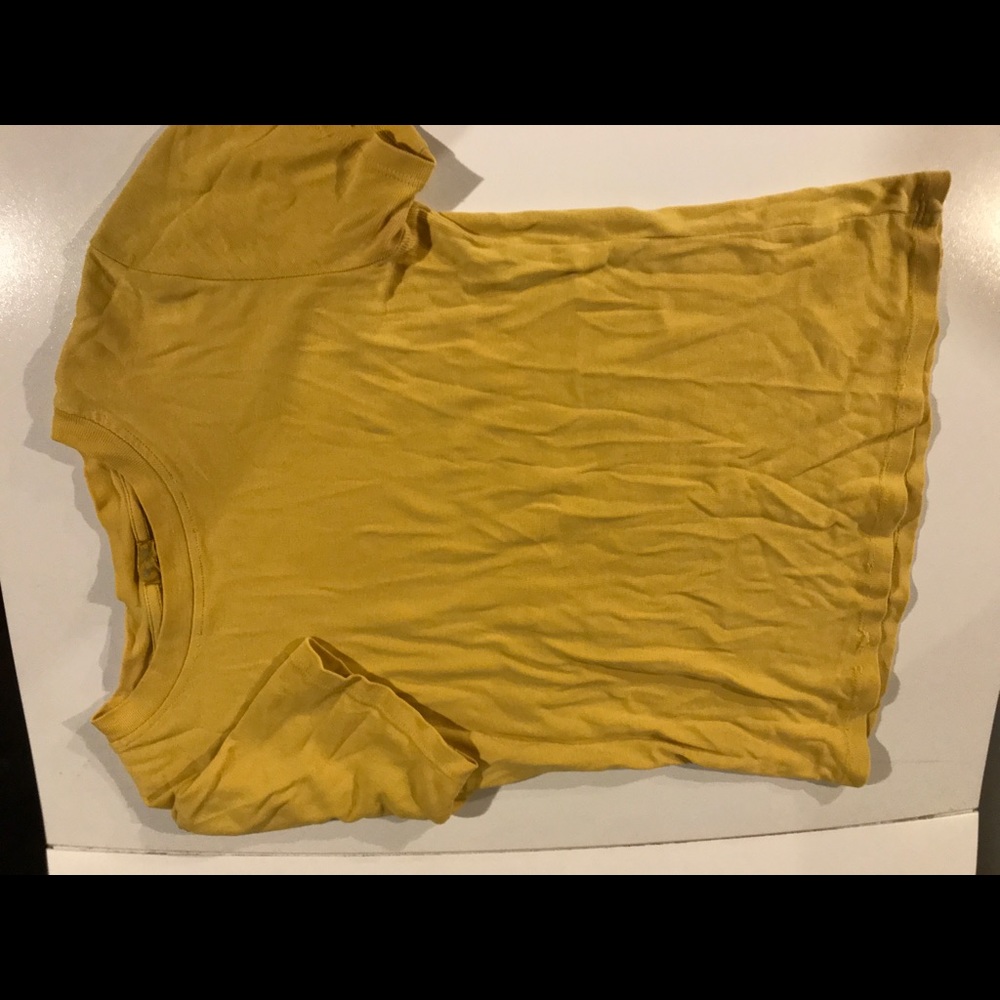 Brandy Melville Yellow Crop Tee